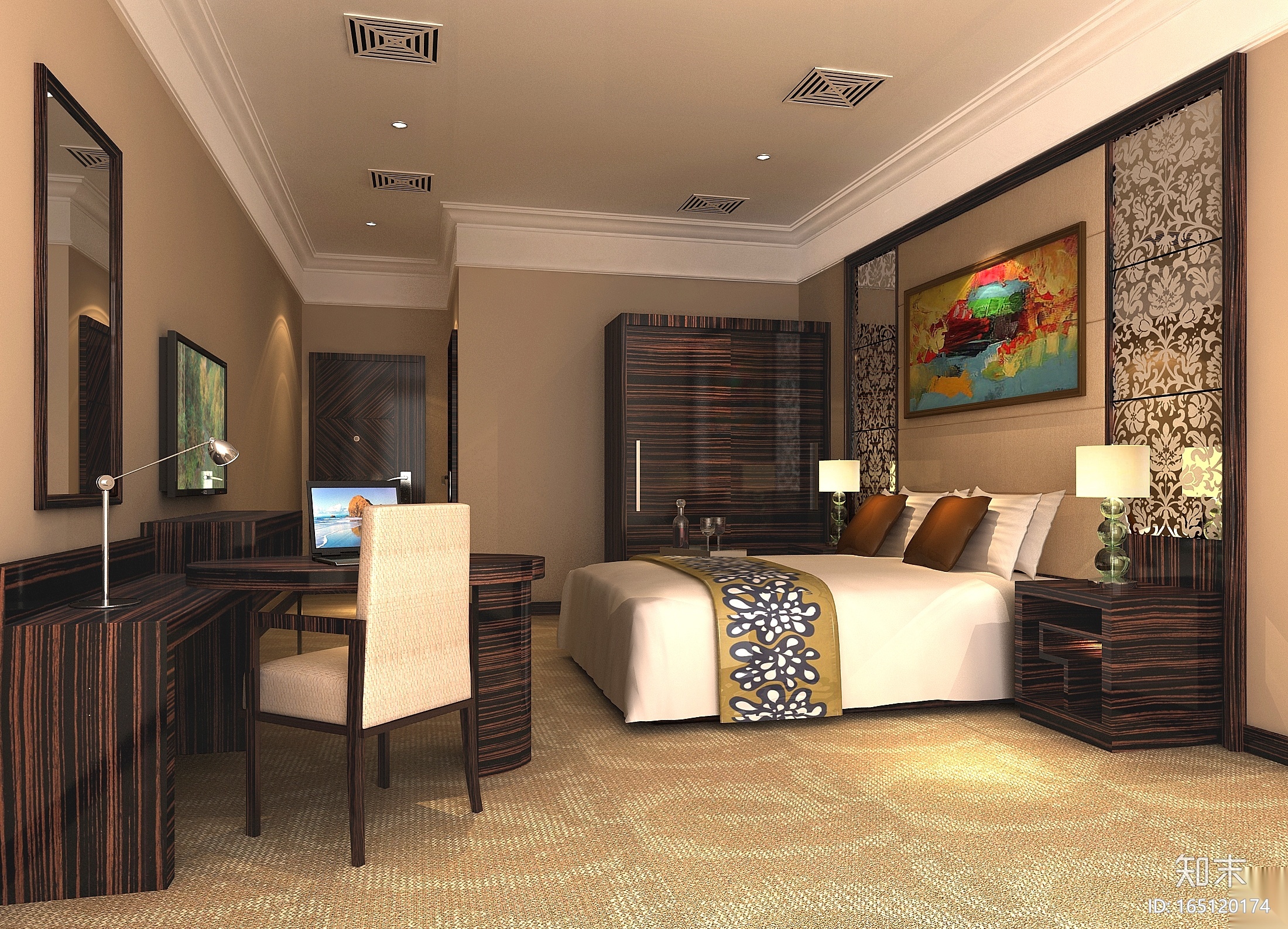 ​某酒店整套施工图+效果图+材料表+家具表施工图下载【ID:165120174】