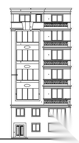 某七层私人住宅建筑方案图cad施工图下载【ID:149917146】