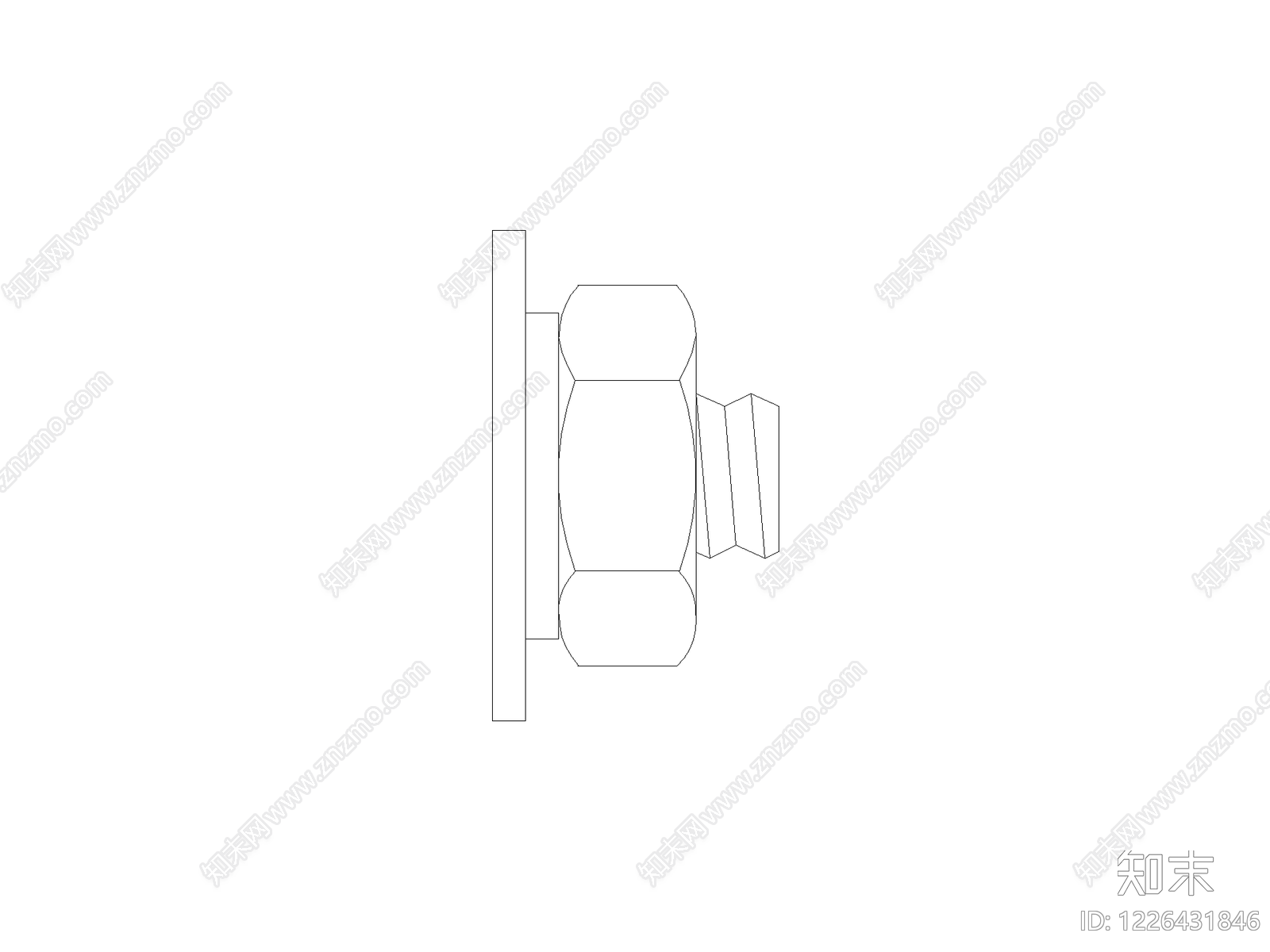 五金管件cad施工图下载【ID:1226431846】