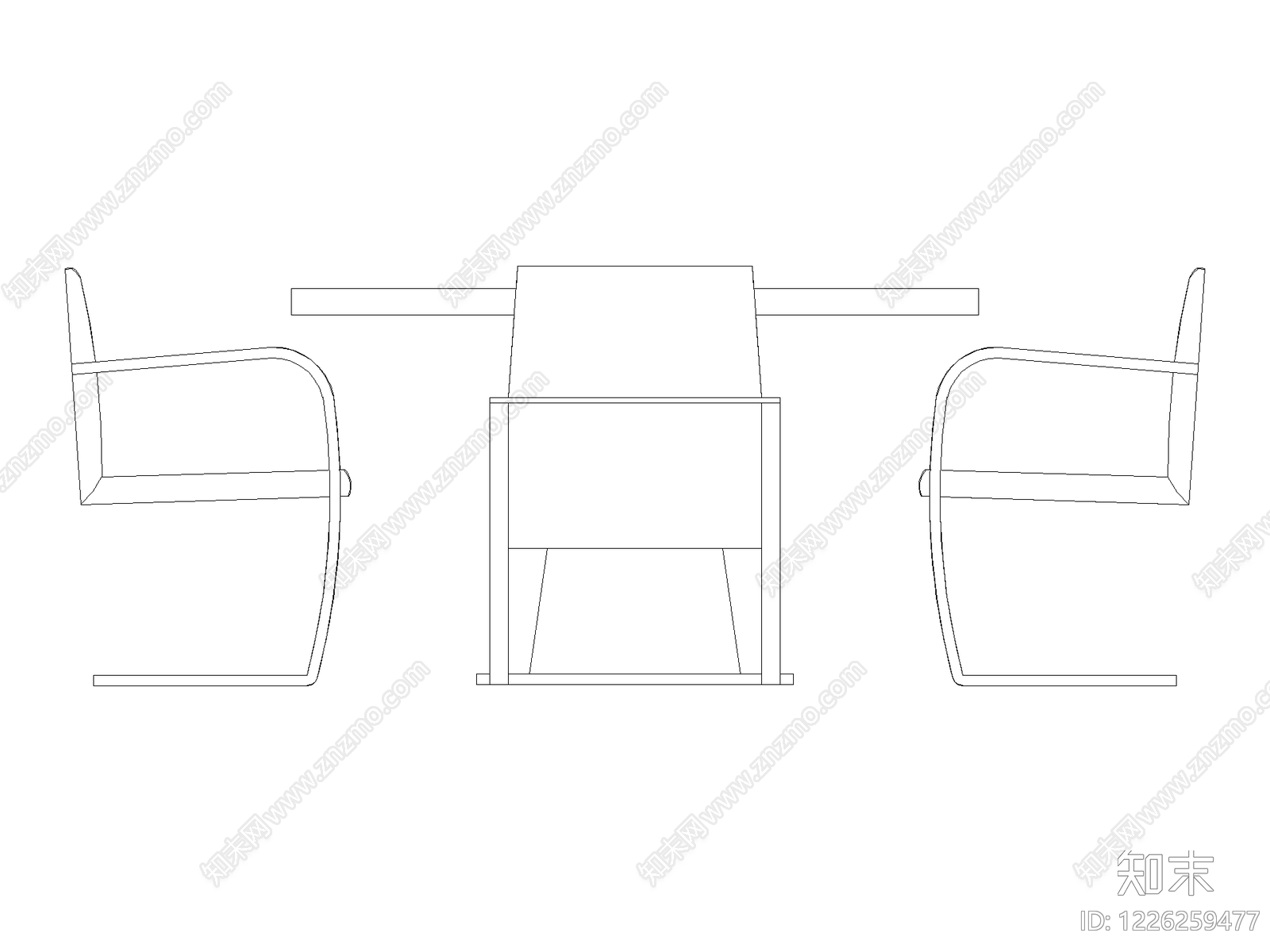 餐桌几类平立面餐桌cad施工图下载【ID:1226259477】