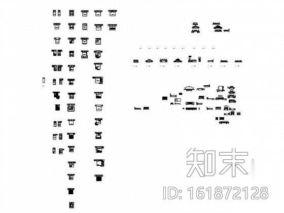 现代风格床CAD图块cad施工图下载【ID:161872128】