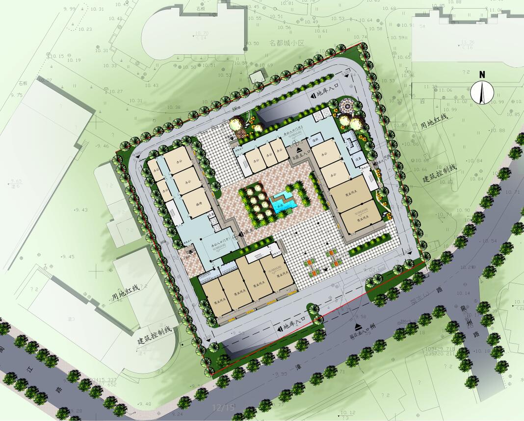 [福建]十层现代风格高层行政办公楼建筑方案文本（PPT+J...cad施工图下载【ID:164873112】