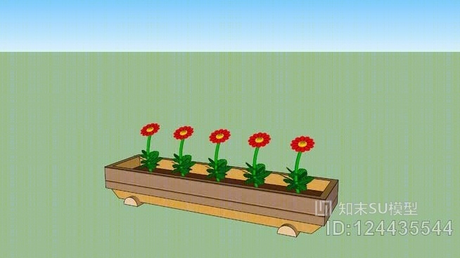 收获月季花儿SU模型下载【ID:124435544】