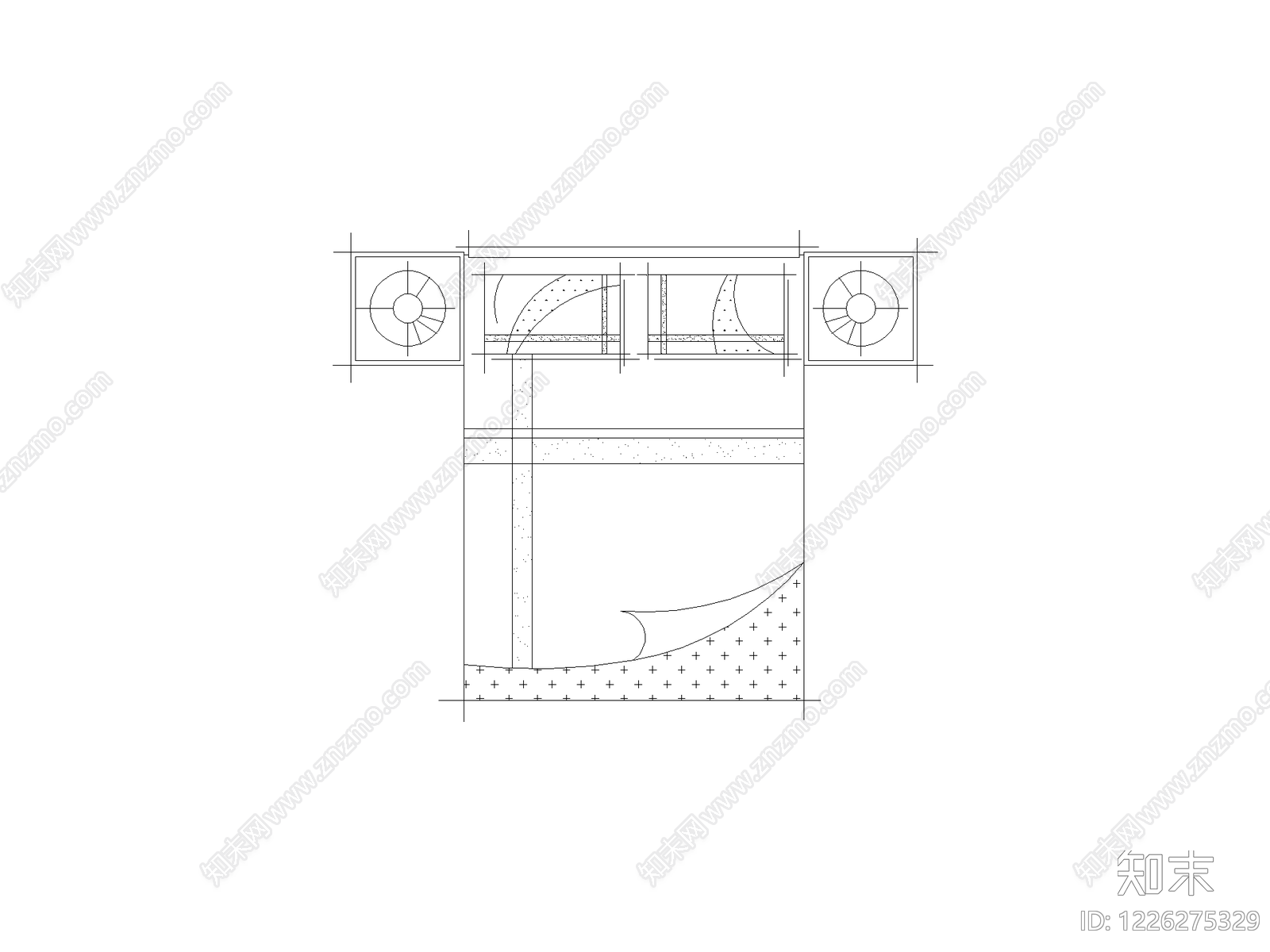 背景墙cad施工图下载【ID:1226275329】