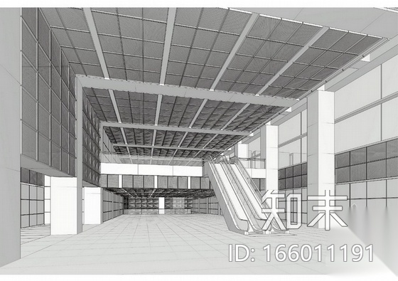 [北京]现代高档时尚广场装修施工图（含方案）cad施工图下载【ID:166011191】