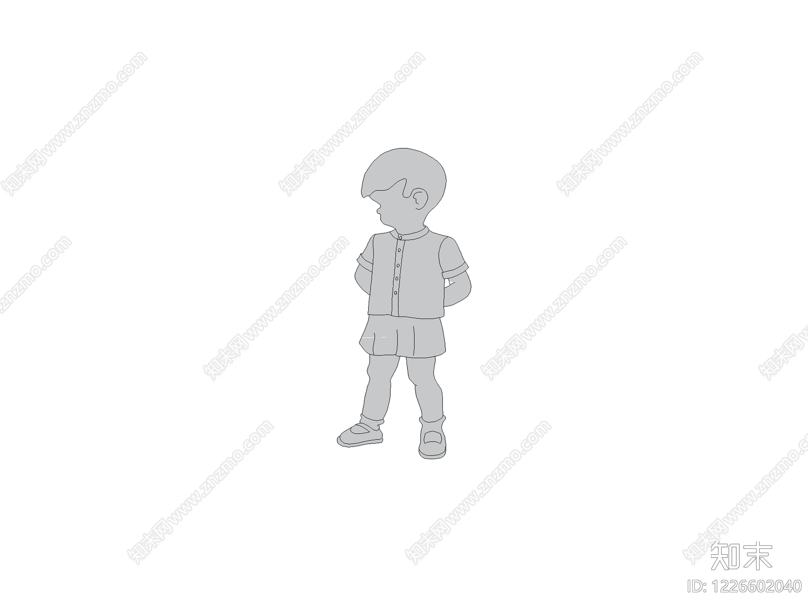 现代人物CAD图纸