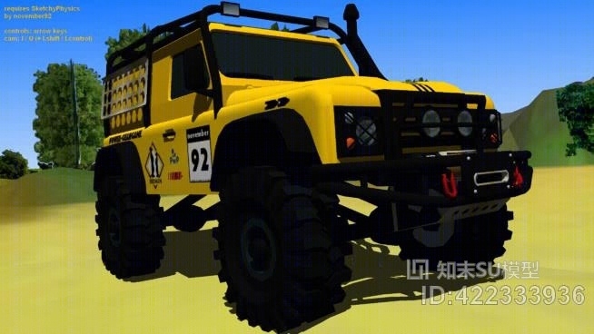 4x4路虎防御器简图物理学*SU模型下载【ID:422333936】