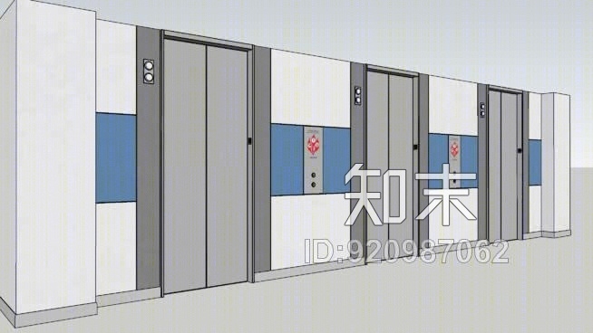 带指示器和按钮的电梯SU模型下载【ID:920987062】