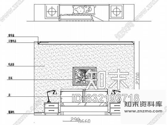 图块/节点南宁某中式样板房主卧立面含效果施工图下载【ID:832193718】