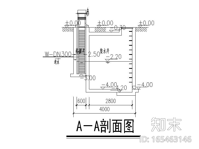 某市人民医院污水处理工程施工图（CAD,14张）施工图下载【ID:165463146】