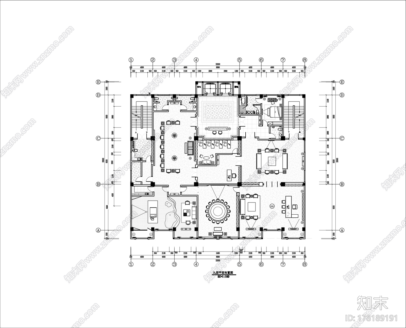 蒲田大家之大家|效果图+CAD施工图cad施工图下载【ID:178189191】