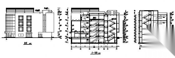 某四层商场建筑设计方案图cad施工图下载【ID:167047176】