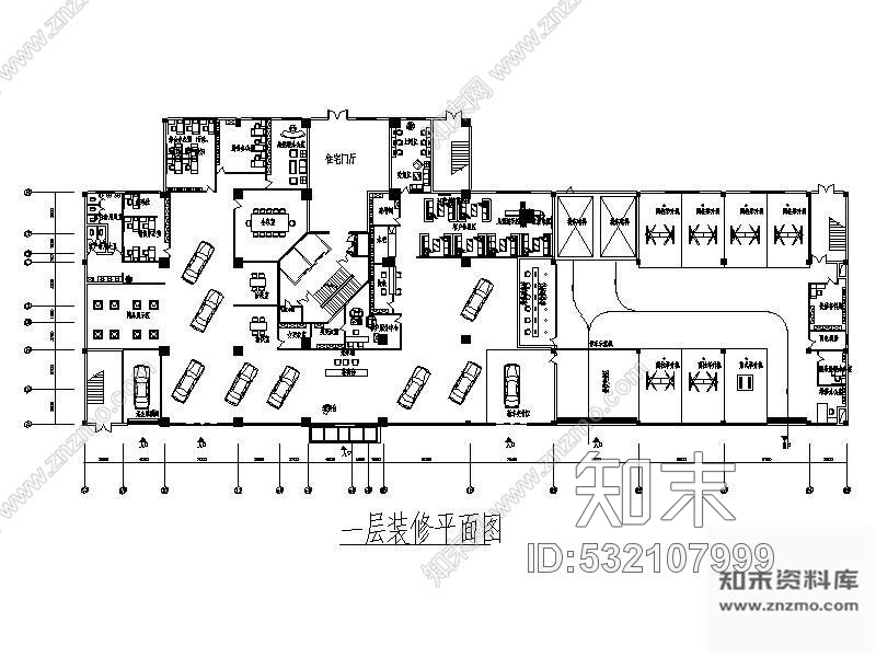 施工图某汽贸4S店装饰施工图cad施工图下载【ID:532107999】