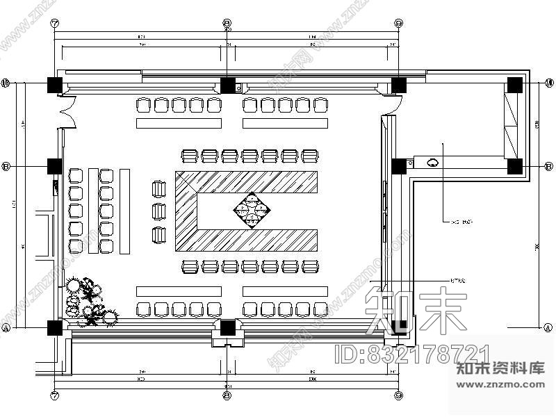 图块/节点视频会议室平面图施工图下载【ID:832178721】