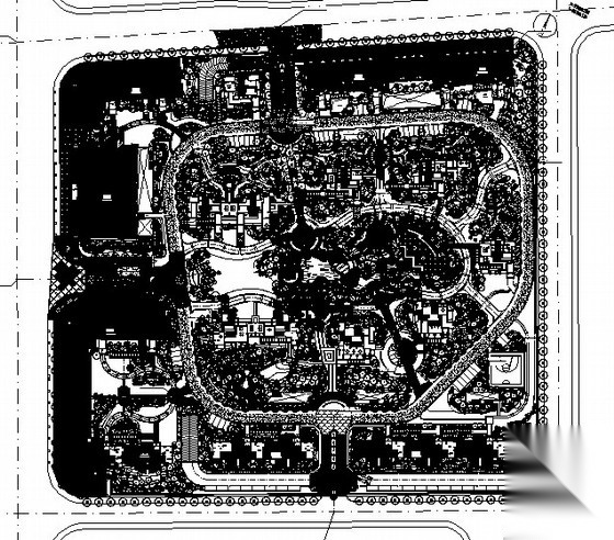 [杭州]住宅小区园林景观绿化种植施工图施工图下载【ID:161094147】