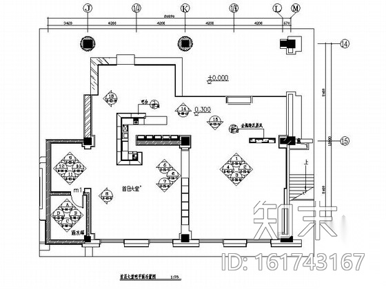 [吉林]典雅草原风情五星级酒店大堂吧装修施工图（含效果...施工图下载【ID:161743167】