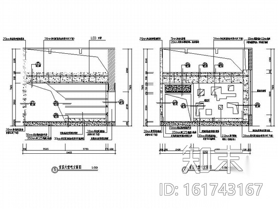 [吉林]典雅草原风情五星级酒店大堂吧装修施工图（含效果...cad施工图下载【ID:161743167】