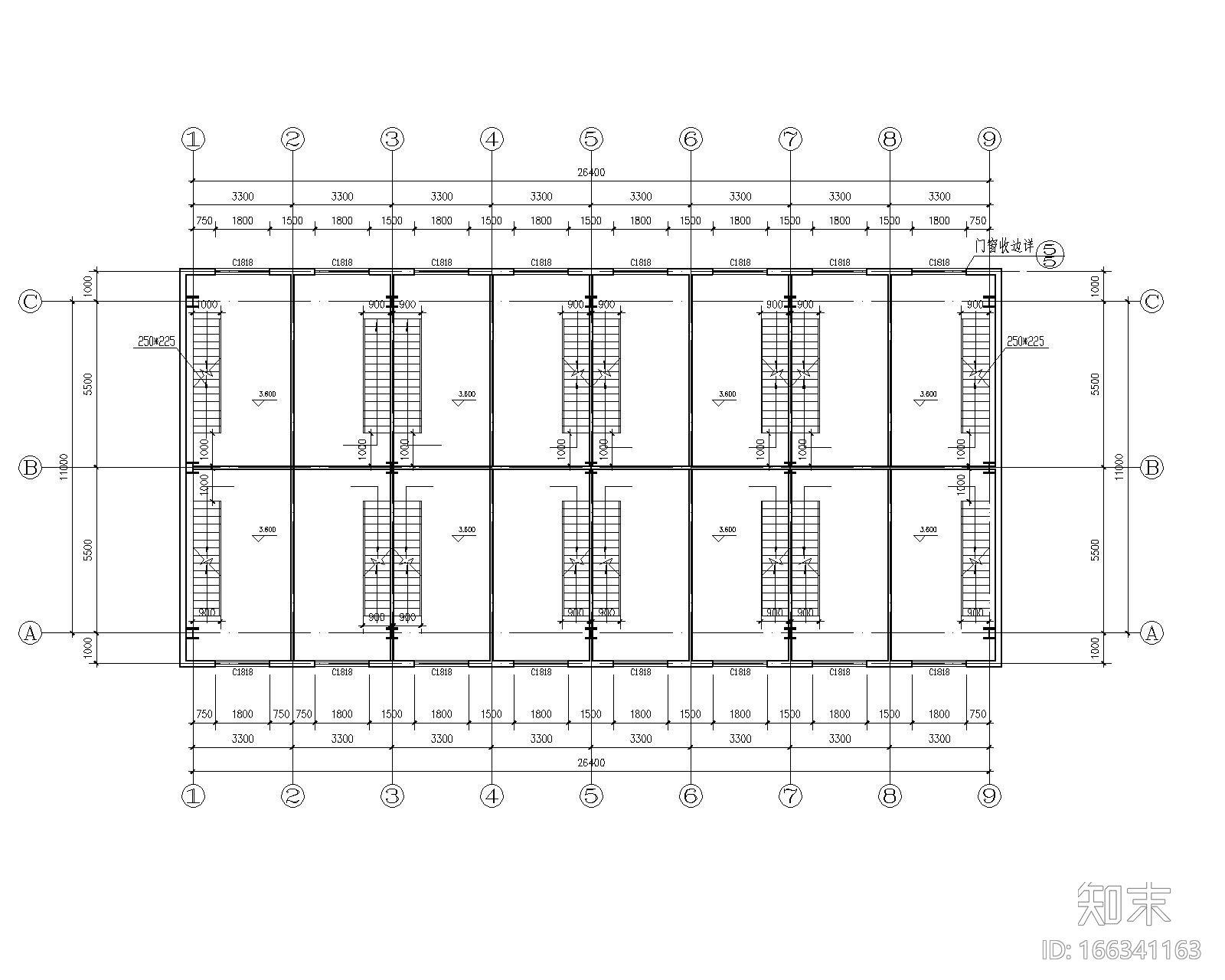 某2层钢结构商业结构施工图（CAD含建筑图）施工图下载【ID:166341163】