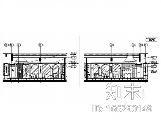 [上海]中环主流豪宅区商务会所装修施工图cad施工图下载【ID:166290149】