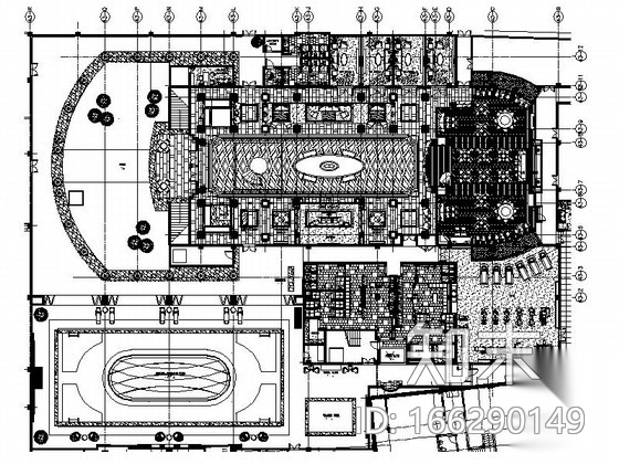 [上海]中环主流豪宅区商务会所装修施工图cad施工图下载【ID:166290149】