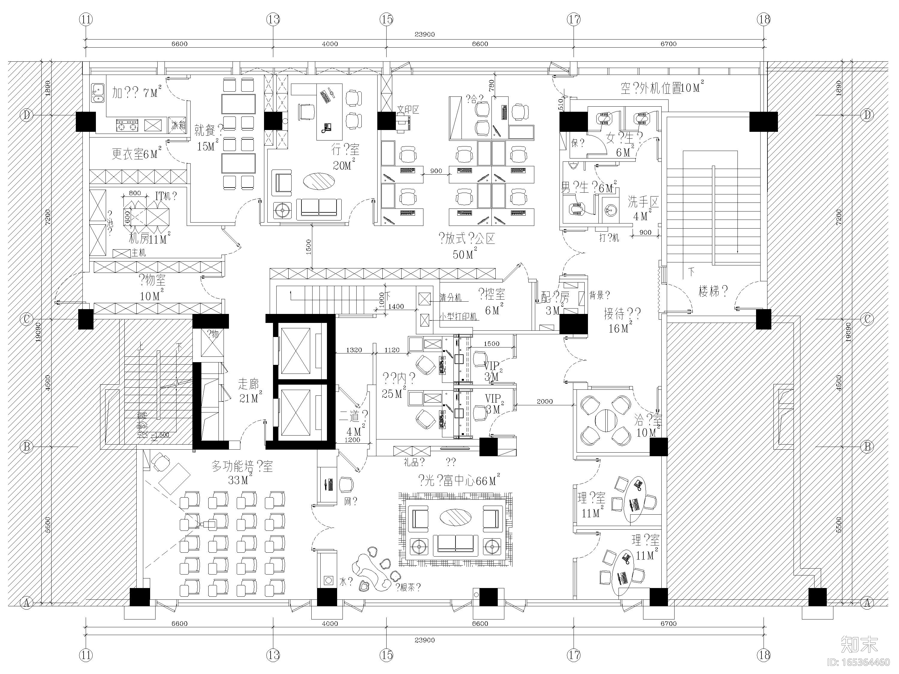 [广东]光大银行547㎡滨江分行工程施工图cad施工图下载【ID:165364460】