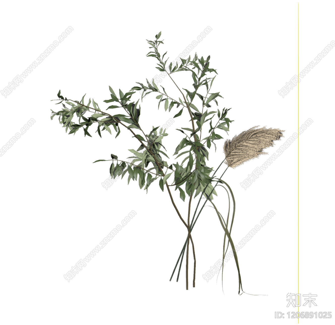 花瓶插花装饰3D模型下载【ID:1206891025】