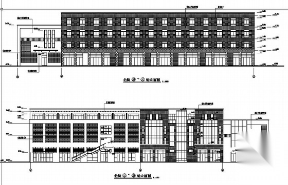 某商业街四层单体方案图（北街）施工图下载【ID:151509110】