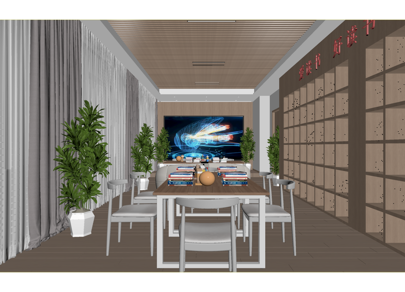 现代书店3D模型下载【ID:1214259308】