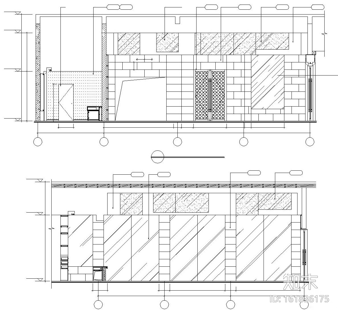 [三门峡]某中式风格大型酒楼内部装饰施工图及效果图cad施工图下载【ID:161836175】