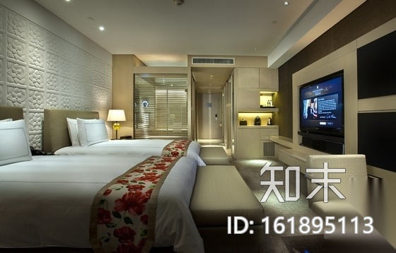 [上海]高级五星级豪华酒店客房室内装修施工图（含效果）cad施工图下载【ID:161895113】