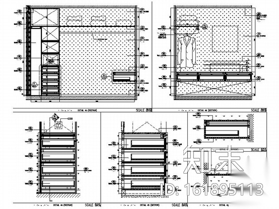 [上海]高级五星级豪华酒店客房室内装修施工图（含效果）cad施工图下载【ID:161895113】