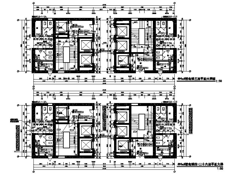 [宁夏]高层剪力墙结构综合写字楼建筑施工图（含水暖电...施工图下载【ID:166721163】