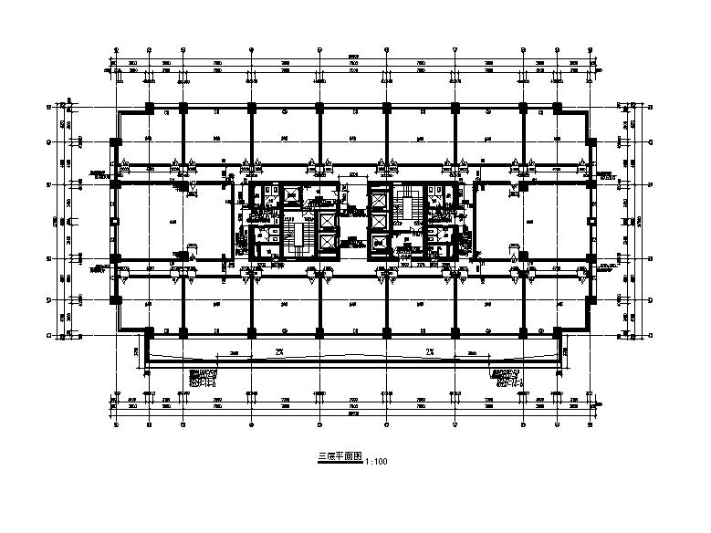 [宁夏]高层剪力墙结构综合写字楼建筑施工图（含水暖电...施工图下载【ID:166721163】