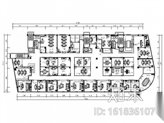 [温州]某办公空间装修图施工图下载【ID:161836107】