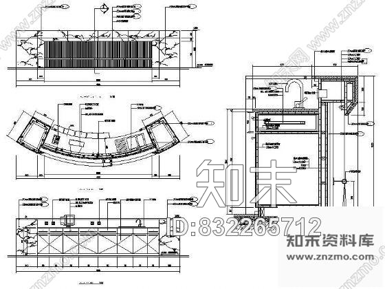 图块/节点鸡尾酒吧台详图施工图下载【ID:832265712】