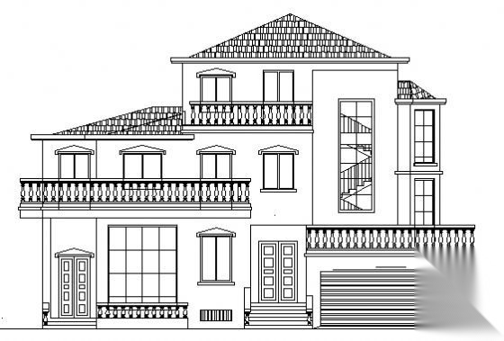 某三层别墅建筑施工图施工图下载【ID:151392187】