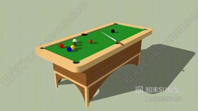 台球桌SU模型下载【ID:425957450】