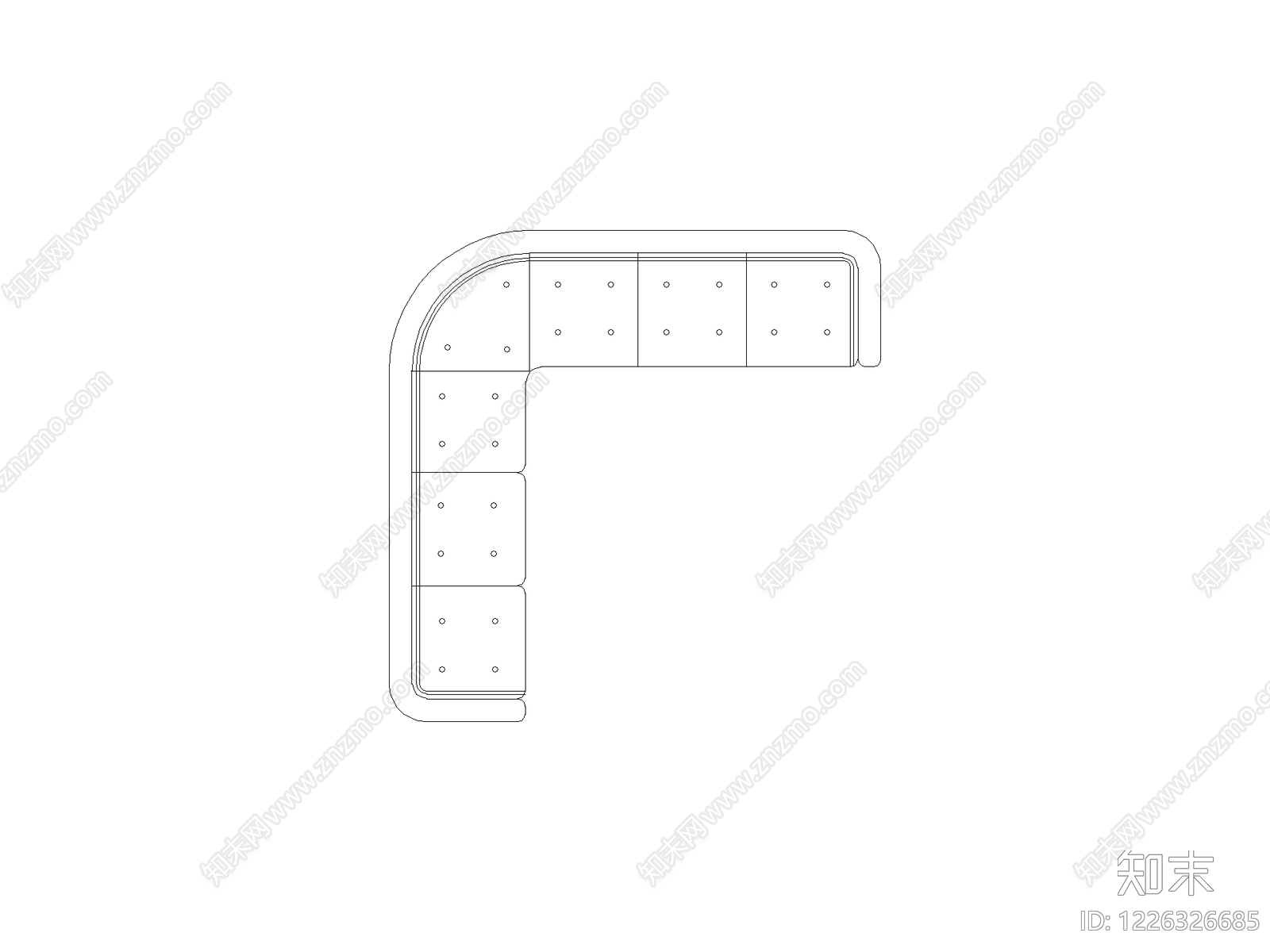 沙发cad施工图下载【ID:1226326685】