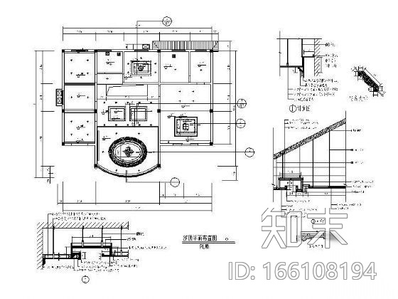 别墅二层吊顶详图cad施工图下载【ID:166108194】