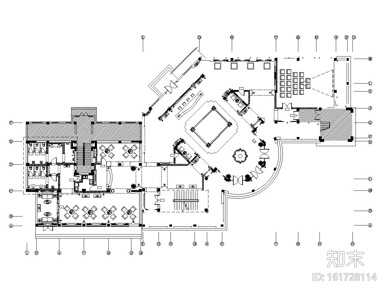 欧式风格大型房地产营销中心室内装修施工图（附效果图）cad施工图下载【ID:161728114】