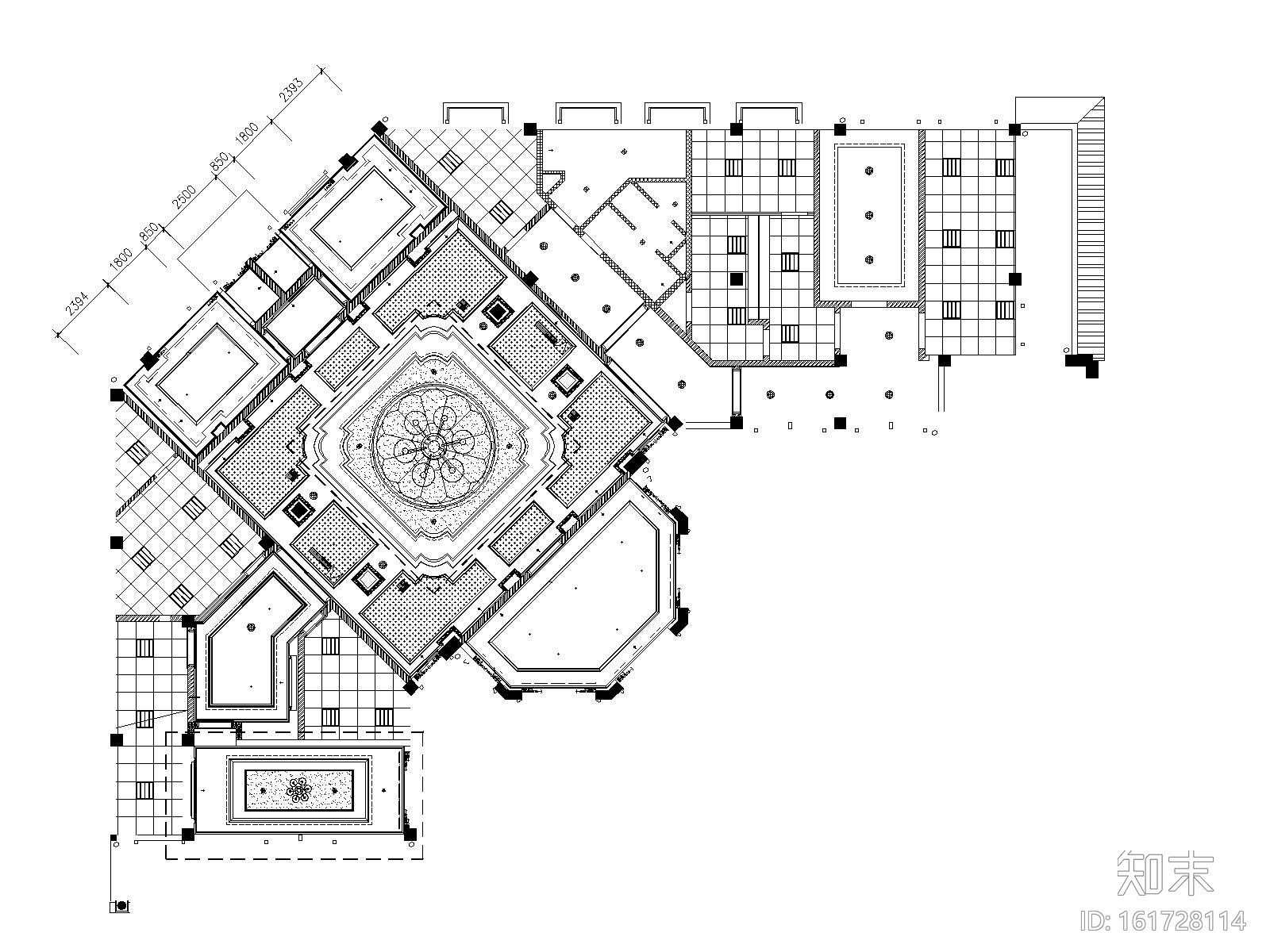 欧式风格大型房地产营销中心室内装修施工图（附效果图）cad施工图下载【ID:161728114】