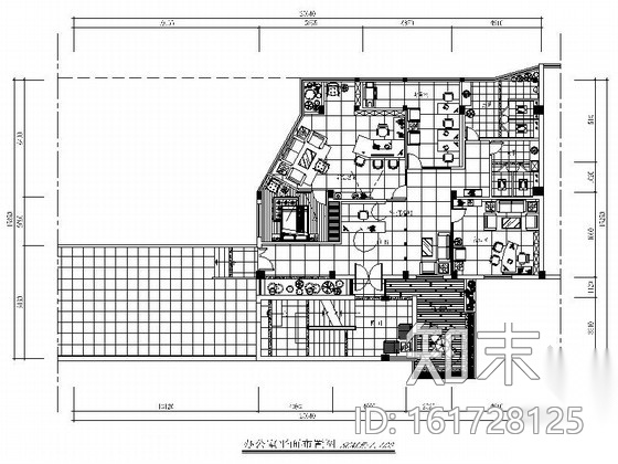 [福州]设计事务所设计现代感大气商业办公空间施工图（含...cad施工图下载【ID:161728125】