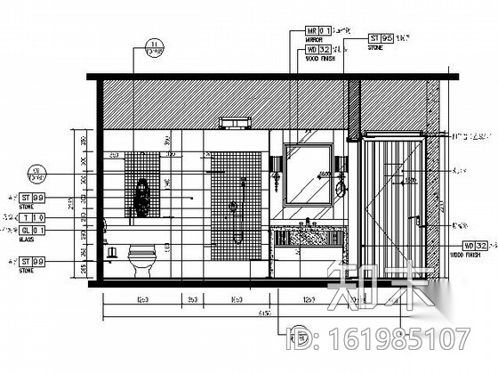 [厦门]某假日大酒店10号客房施工图（含效果）cad施工图下载【ID:161985107】