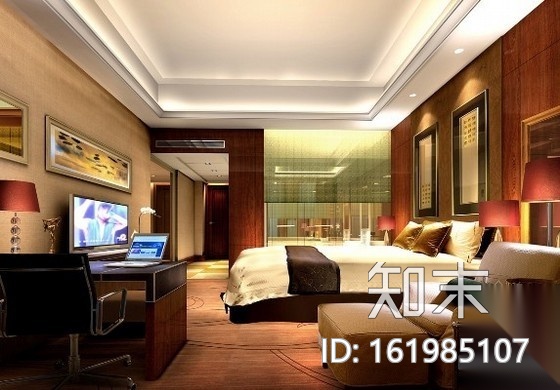 [厦门]某假日大酒店10号客房施工图（含效果）cad施工图下载【ID:161985107】