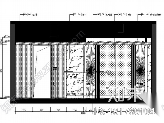 [深圳]精装现代简约3室2厅室内设计CAD施工图cad施工图下载【ID:181766104】