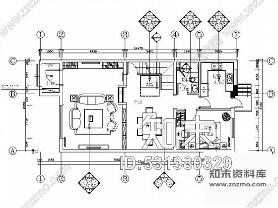 施工图河北花园洋房简欧风格三层别墅室内装修施工图含方案cad施工图下载【ID:531980329】