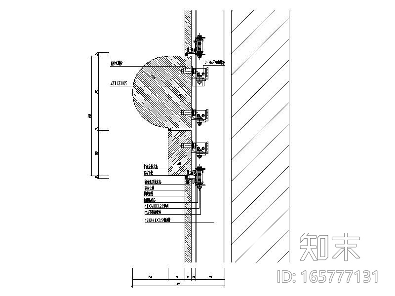 8款详细玻璃幕墙外装节点图cad施工图下载【ID:165777131】