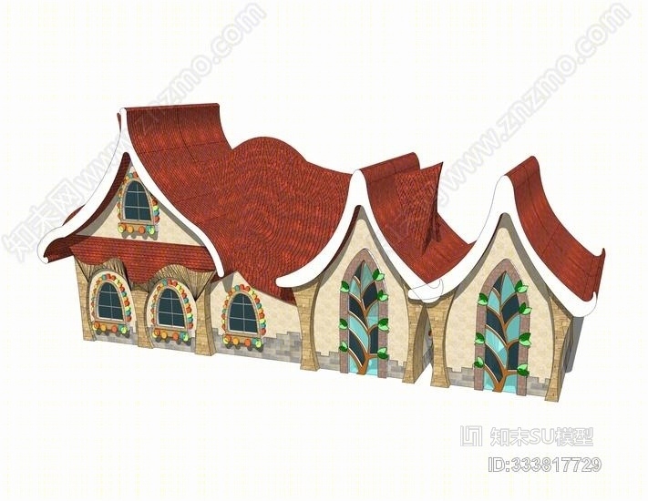 儿童童话城堡SU模型下载【ID:333817729】