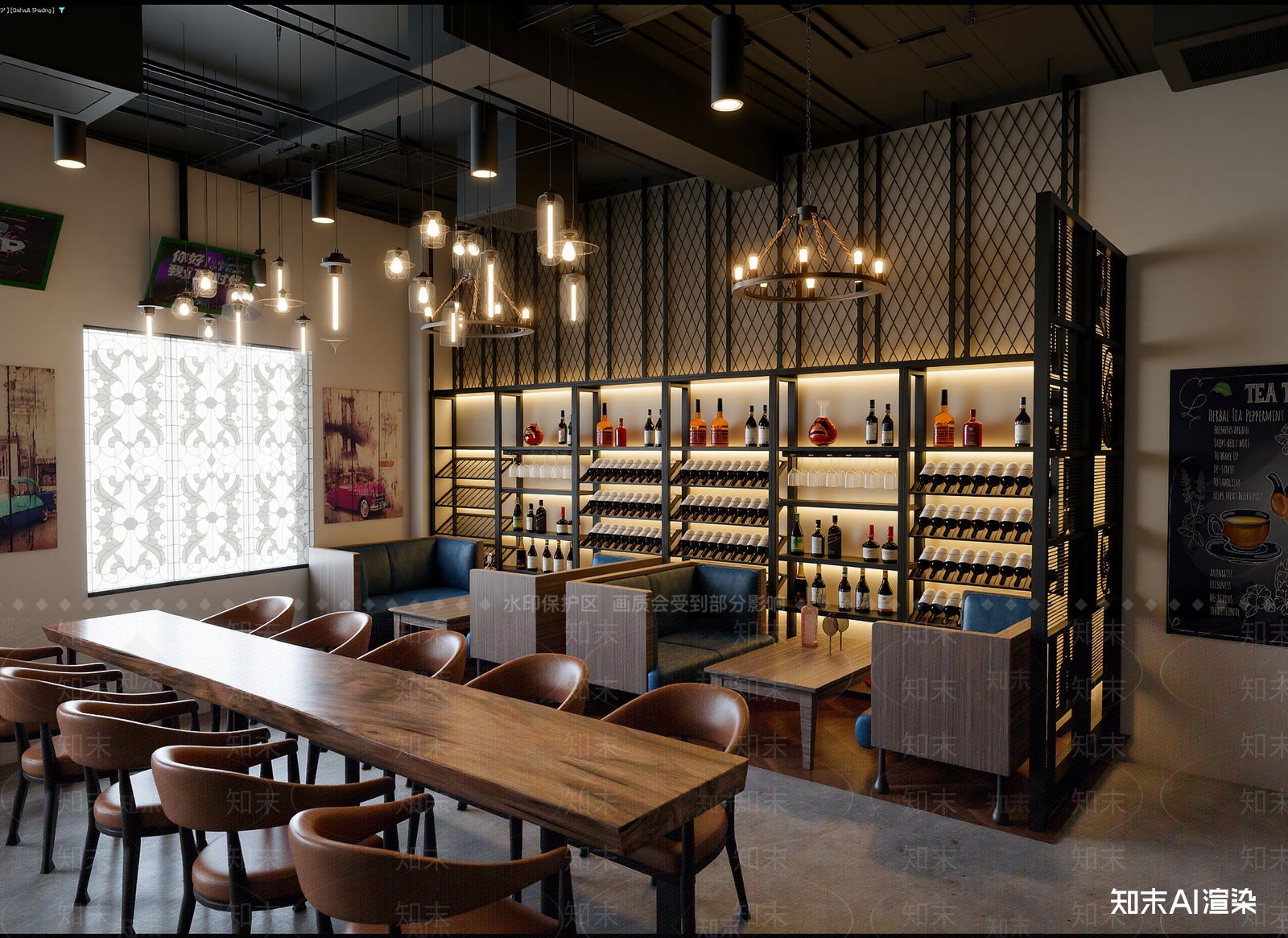 现代酒馆3D模型下载【ID:1214122844】