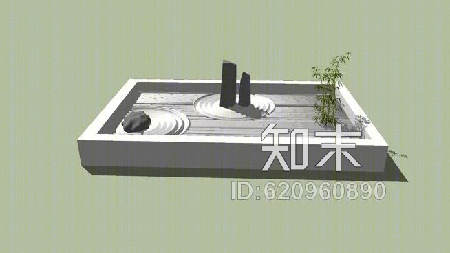 禅宗花园SU模型下载【ID:620960890】